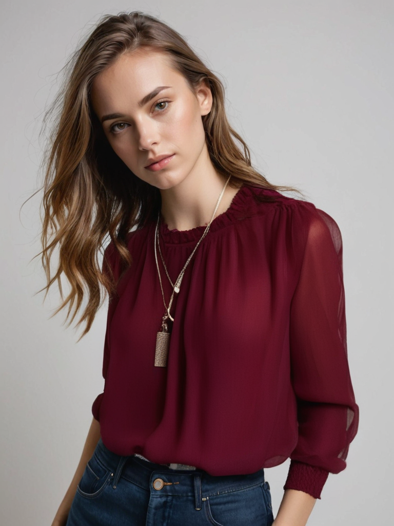 Sophie | Elegant Lightweight White Long Sleeve Blouse 9