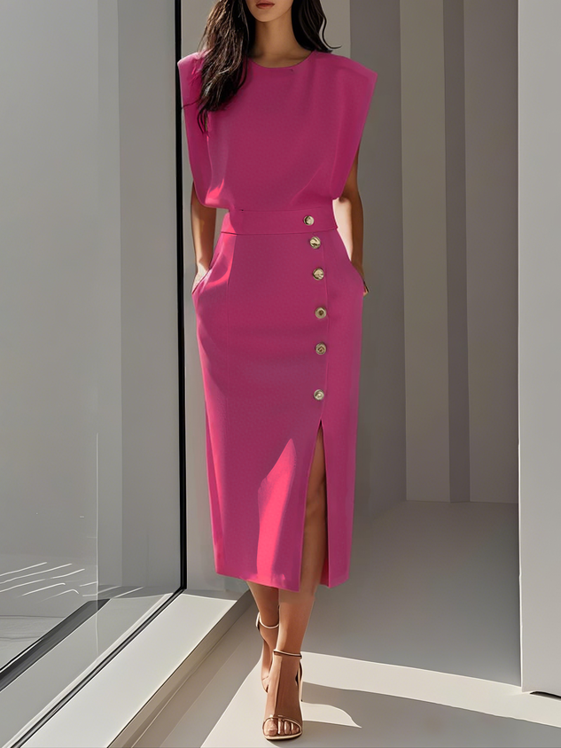 Sophie | Elegant Plus Size Midi Dress for Women 6