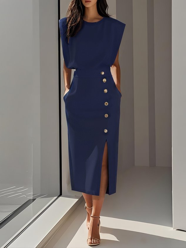 Sophie | Elegant Plus Size Midi Dress for Women 7