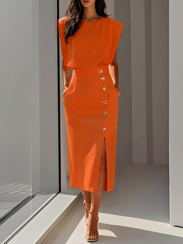Sophie | Elegant Plus Size Midi Dress for Women 8