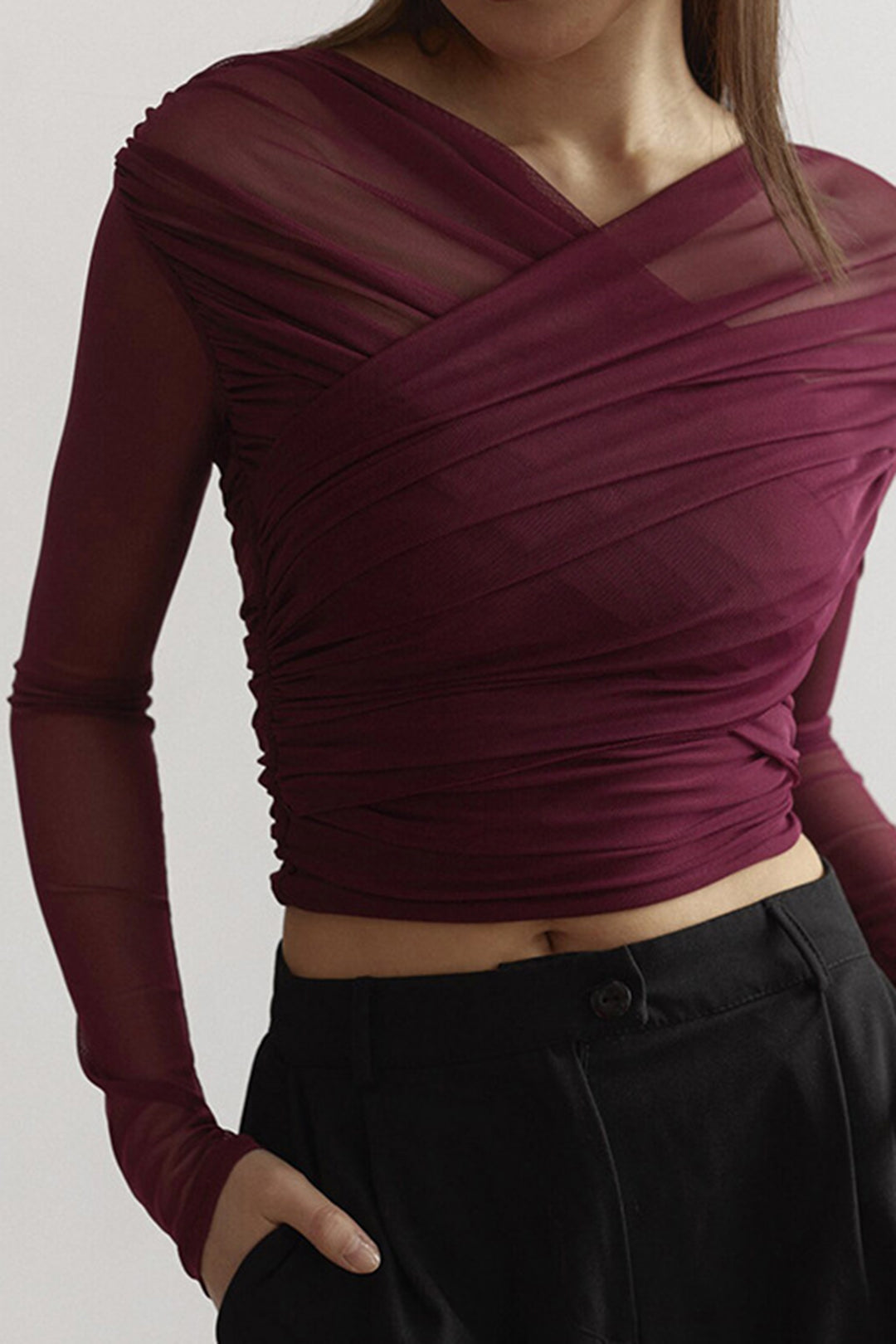 Sophie | Elegant Ruched Women's Top for Going Out 1