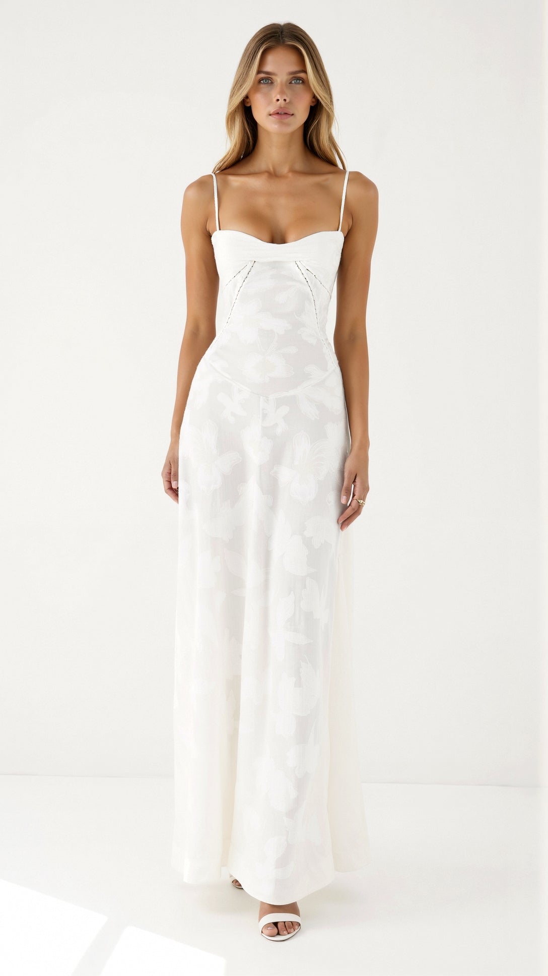 Sophie | Elegant Structured Long Sleeve Maxi Dress for Women 3