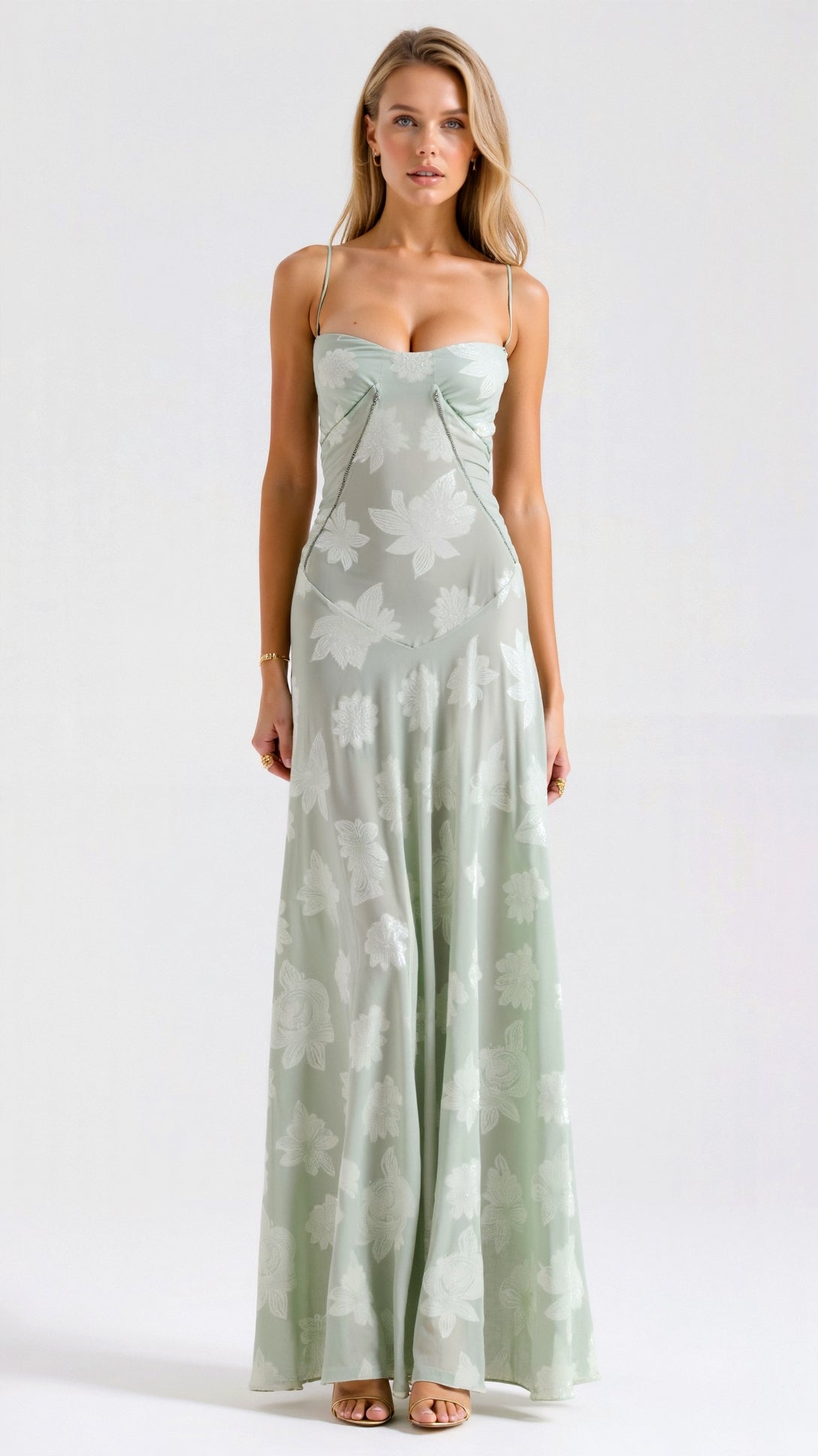 Sophie | Elegant Structured Long Sleeve Maxi Dress for Women 5