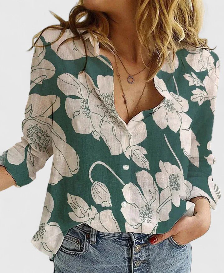 Sophie | Elegant White V Neck Blouse for Women 10