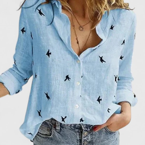 Sophie | Elegant White V Neck Blouse for Women 11