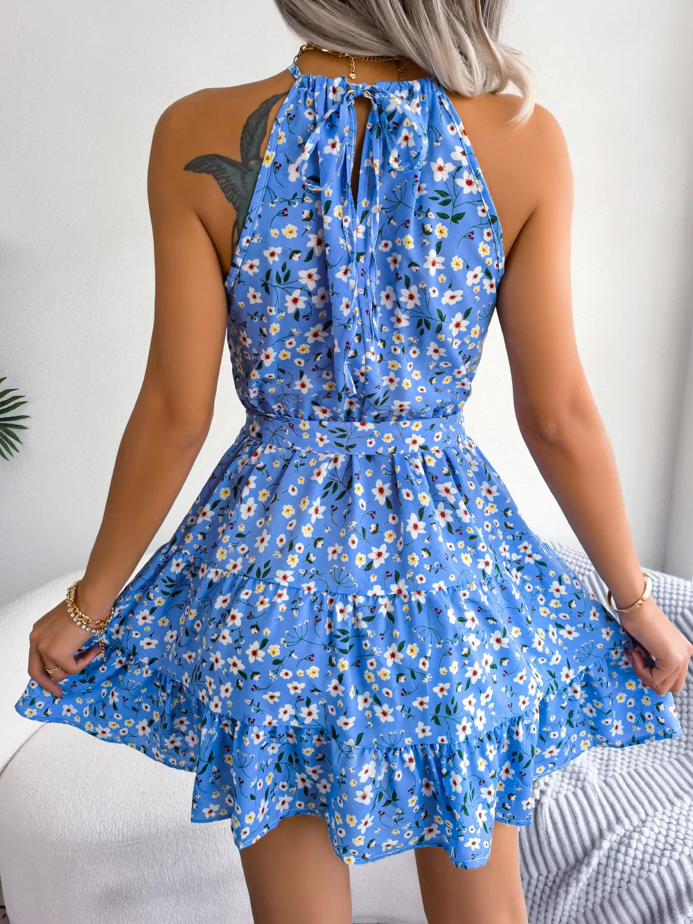 Sophie | Floral Halter Summer Dress 7