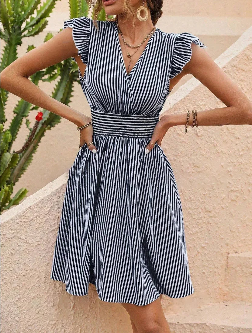 Sophie | Flowy Lightweight Striped Womens Dress for Summer 5