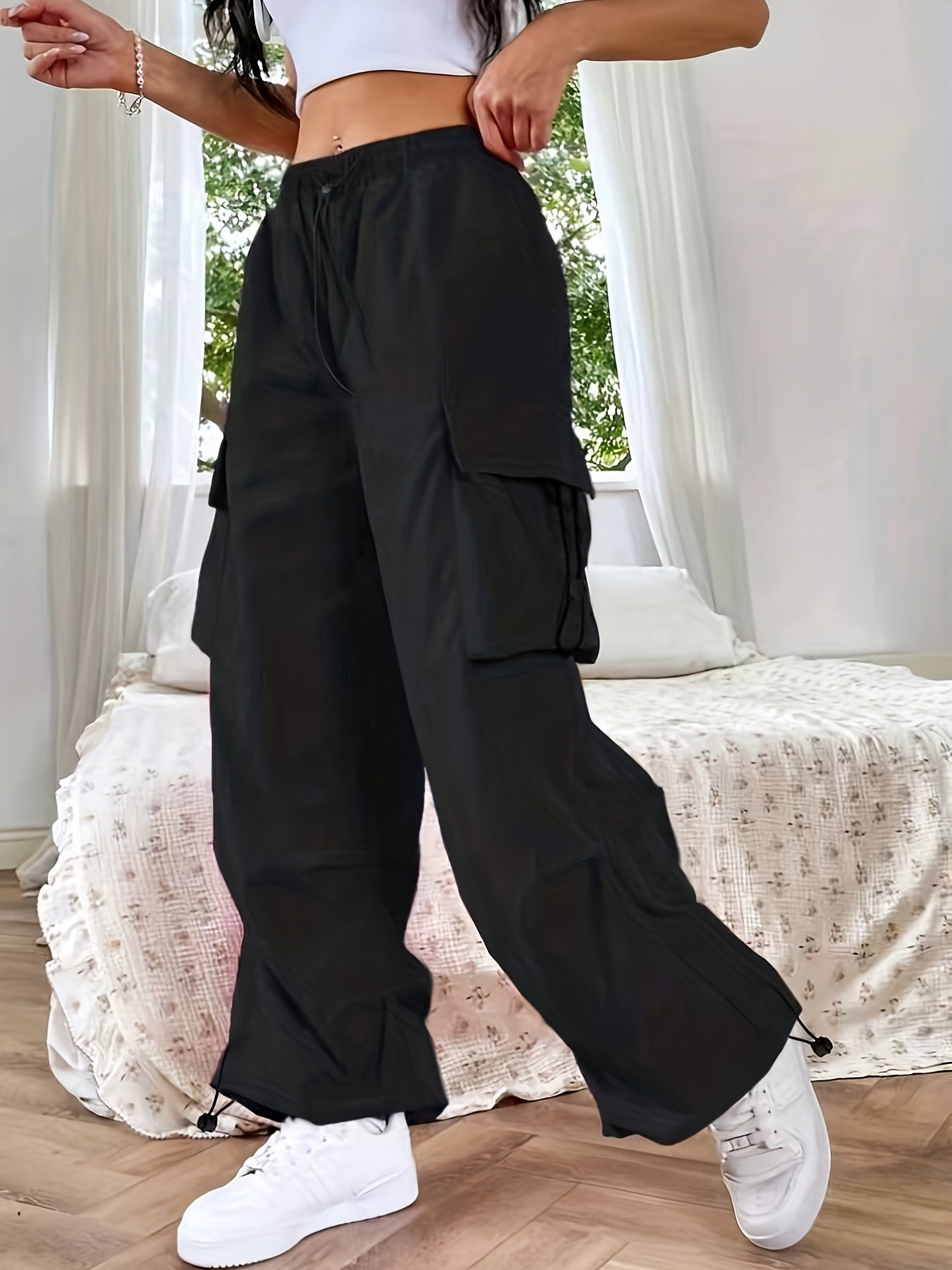 Sophie | Relaxed Wide Leg Cargo Pants for Women 1