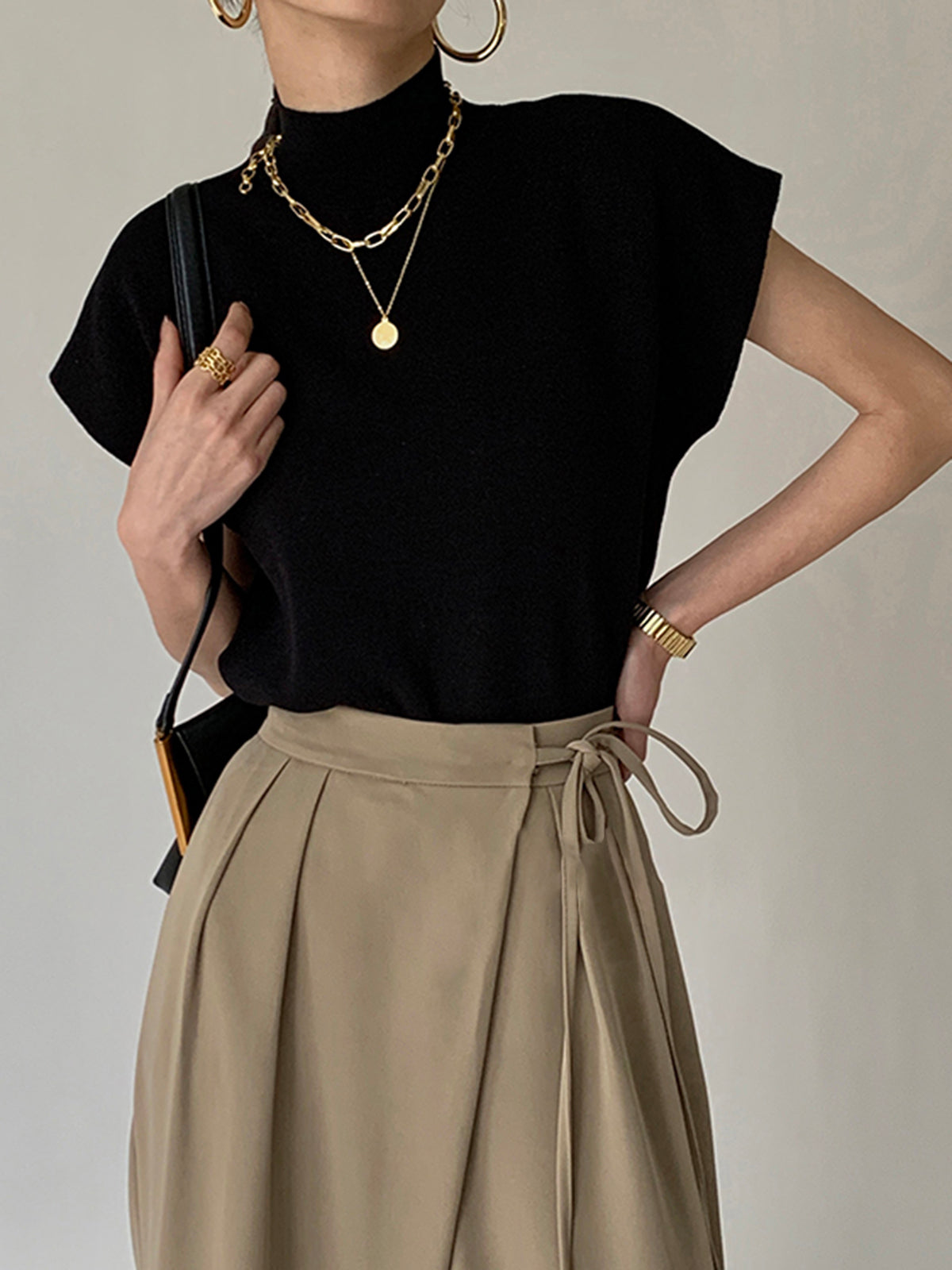 Sophie | Stylish Elegant Mock Neck Women's Top for Summer 0