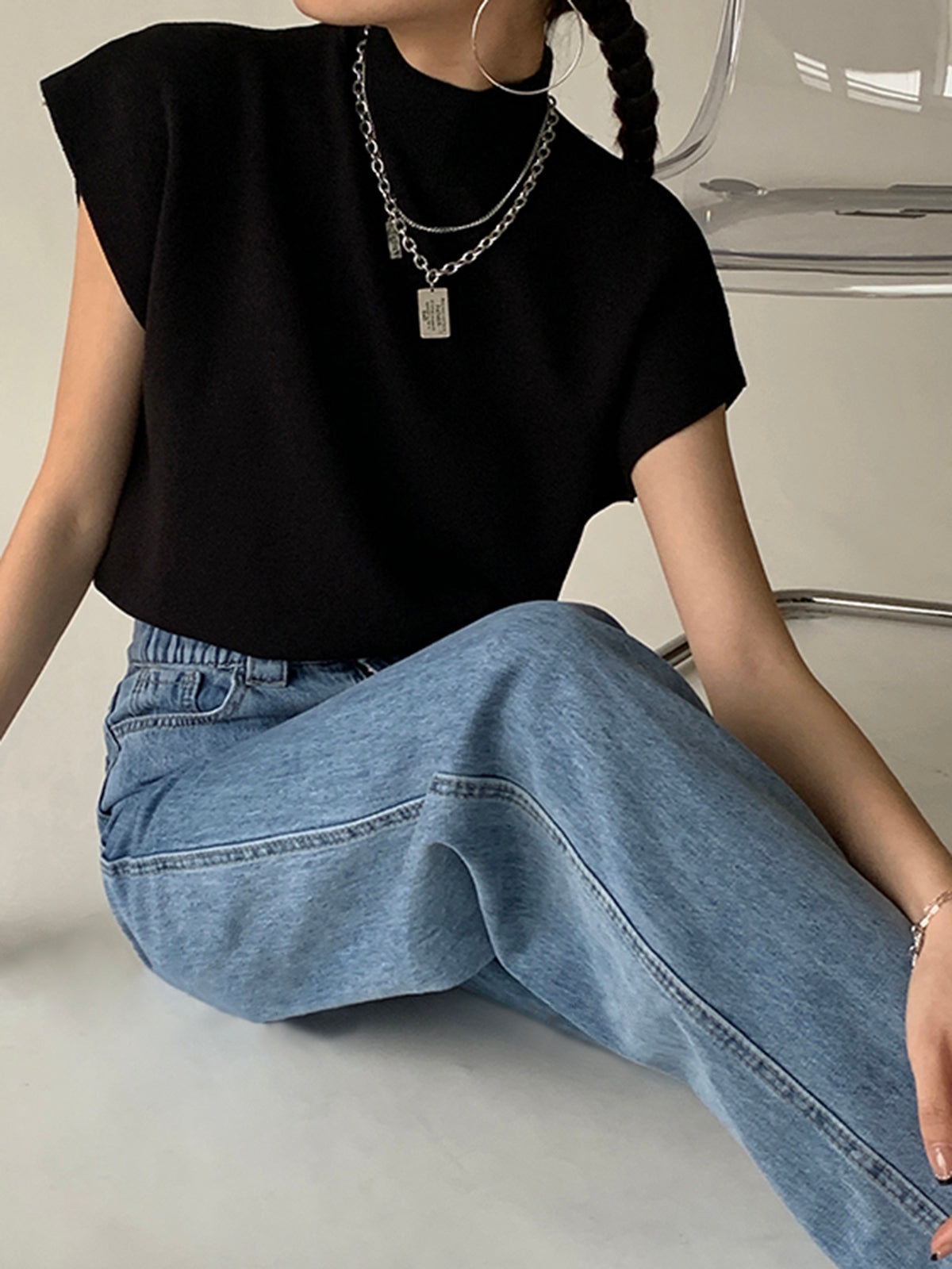 Sophie | Stylish Elegant Mock Neck Women's Top for Summer 4