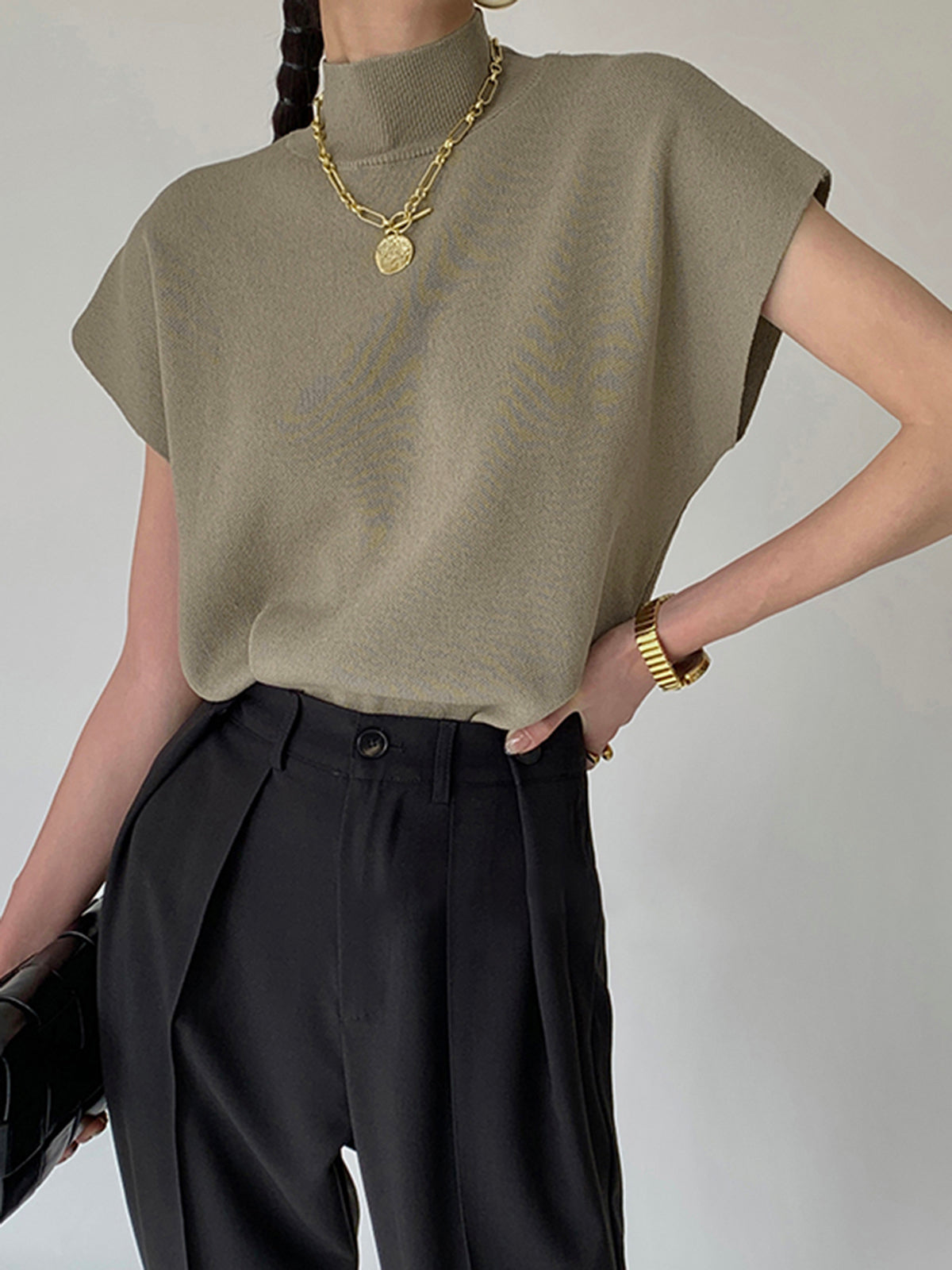 Sophie | Stylish Elegant Mock Neck Women's Top for Summer 6