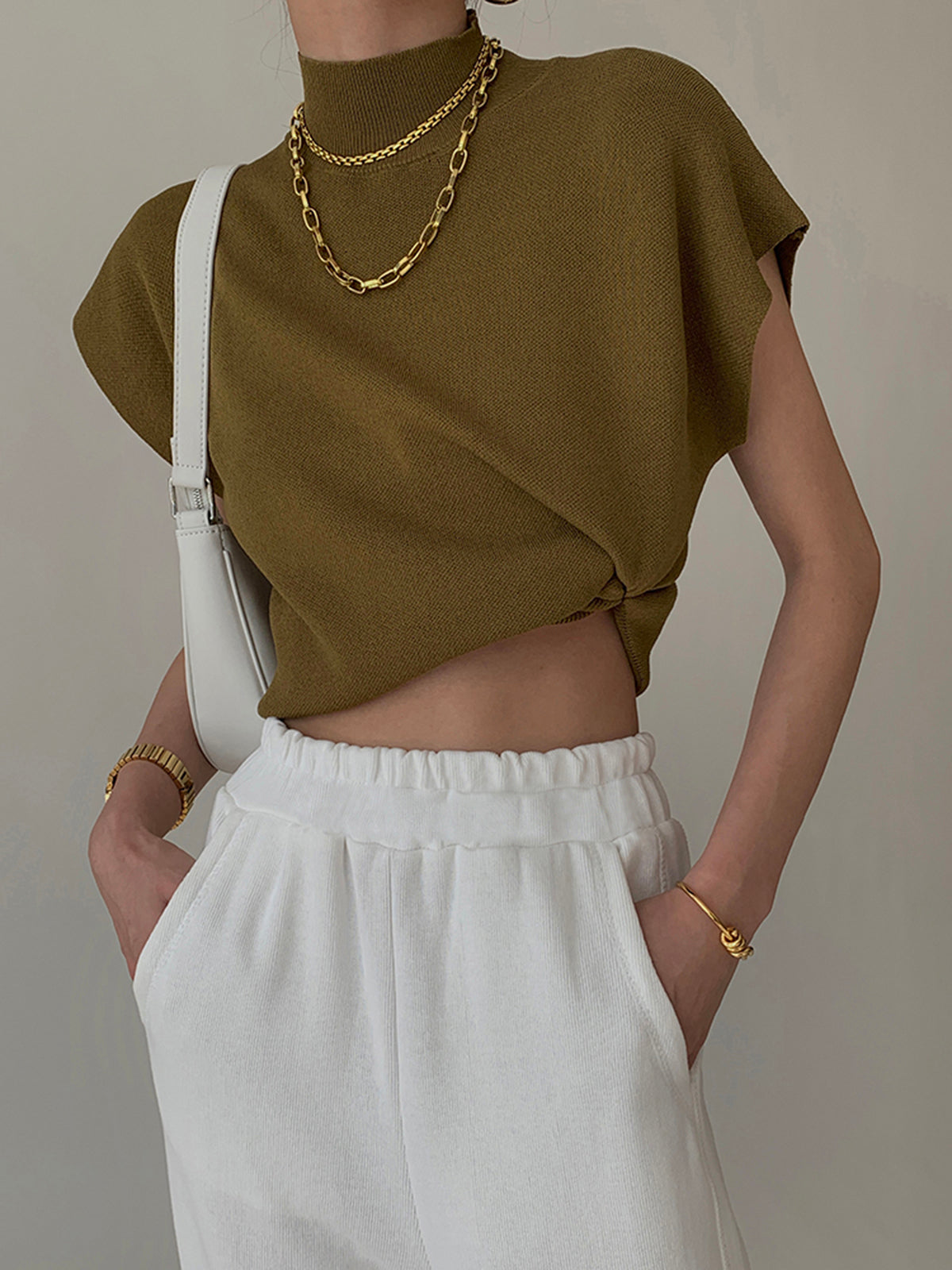 Sophie | Stylish Elegant Mock Neck Women's Top for Summer 8
