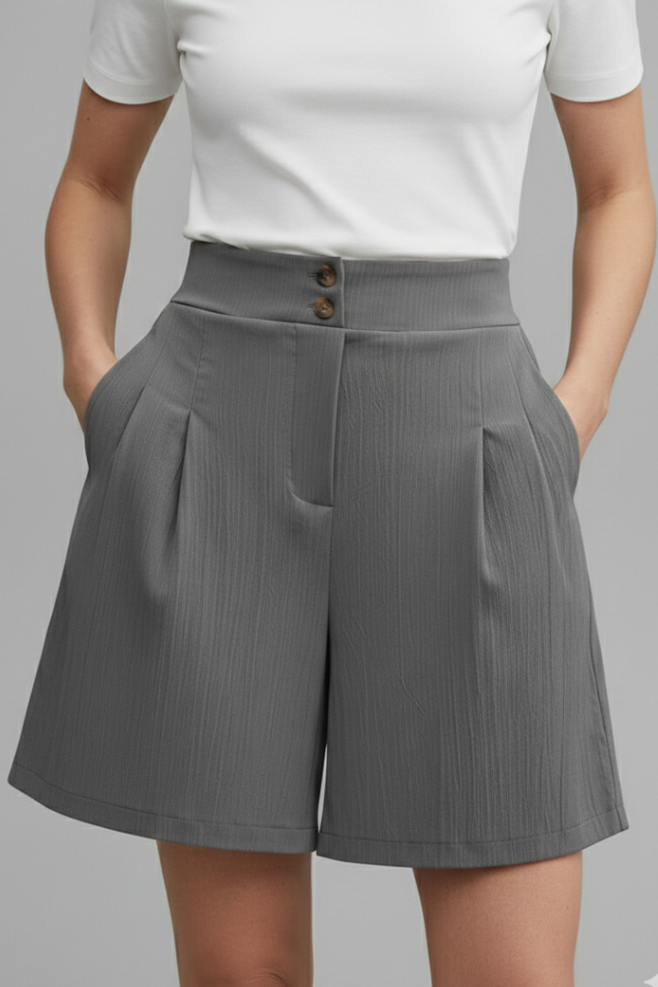 Sophie | Stylish High Waist Wide Leg Women's Shorts 0