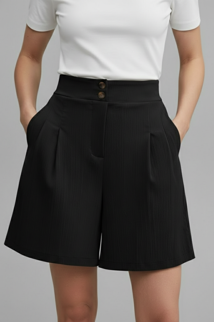 Sophie | Stylish High Waist Wide Leg Women's Shorts 11