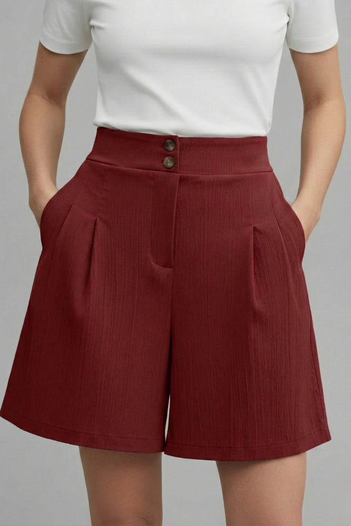 Sophie | Stylish High Waist Wide Leg Women's Shorts 14