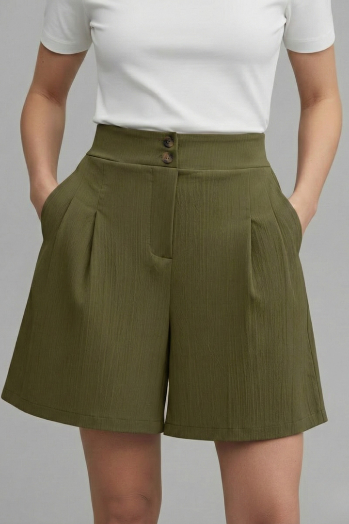 Sophie | Stylish High Waist Wide Leg Women's Shorts 7