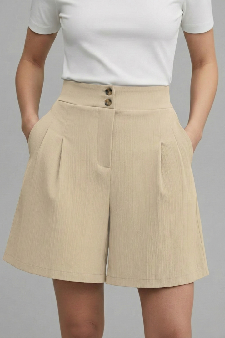 Sophie | Stylish High Waist Wide Leg Women's Shorts 9