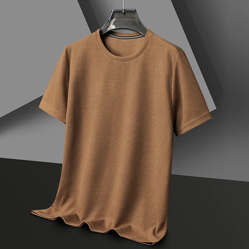 Summer Breeze | Men's Shirt with Breathable Cotton Waffle Design 0