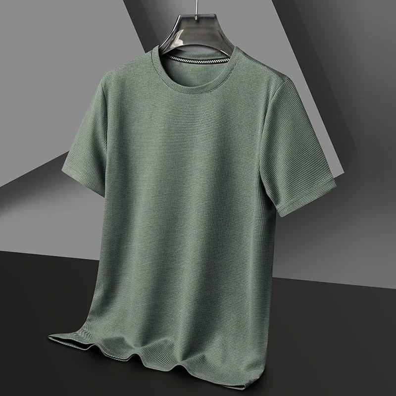 Summer Breeze | Men's Shirt with Breathable Cotton Waffle Design 2