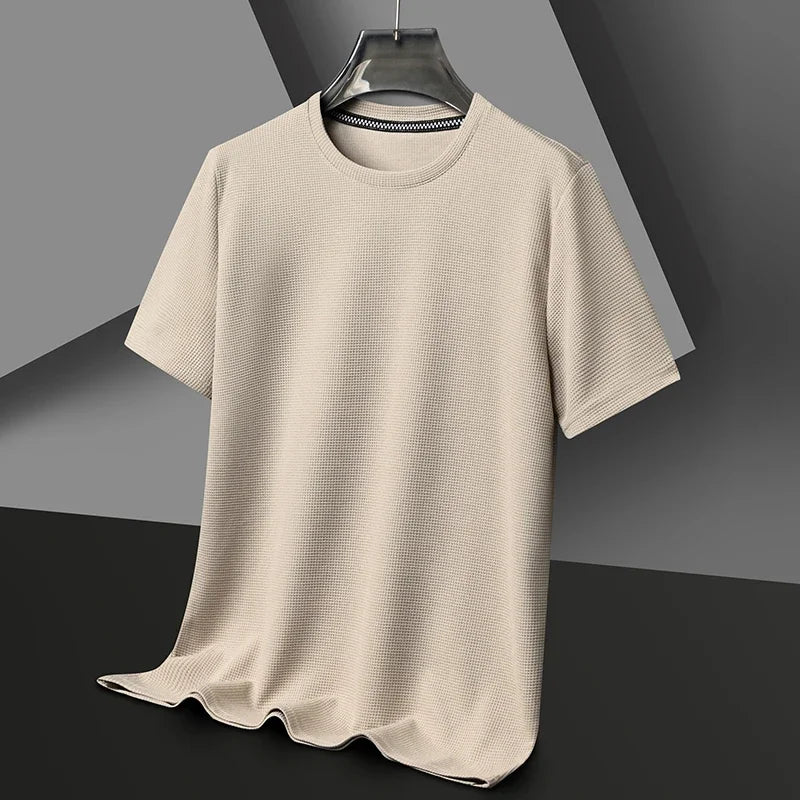Summer Breeze | Men's Shirt with Breathable Cotton Waffle Design 3