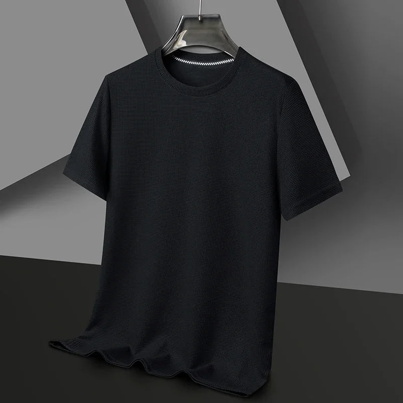 Summer Breeze | Men's Shirt with Breathable Cotton Waffle Design 4
