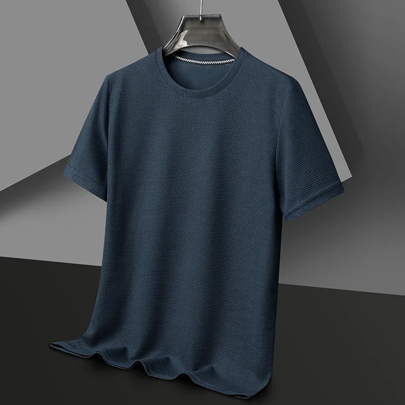 Summer Breeze | Men's Shirt with Breathable Cotton Waffle Design 5