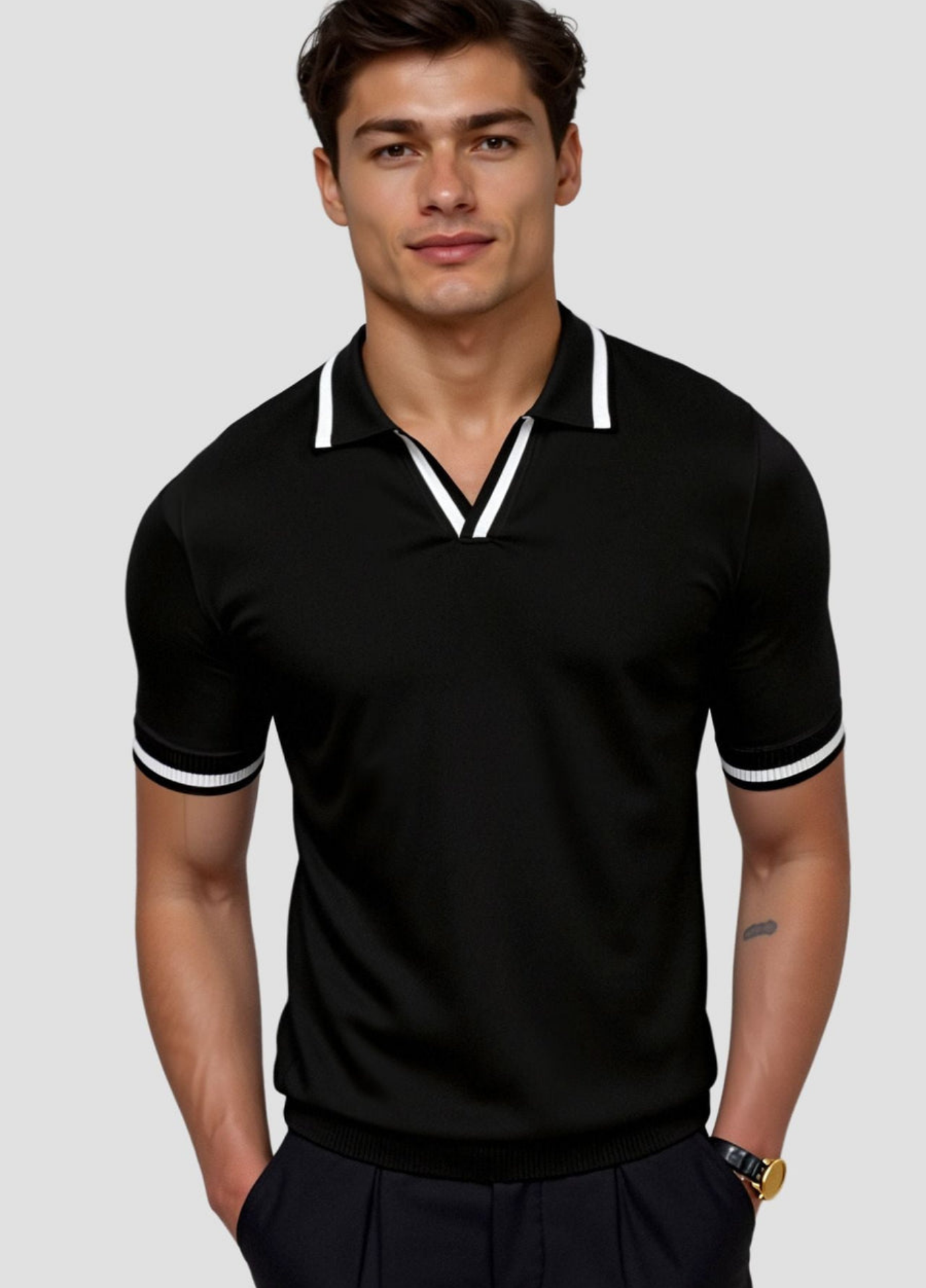Tailored Fit | Men's Polo Shirt with Soft-Blend Fabric & Breathable Design 7