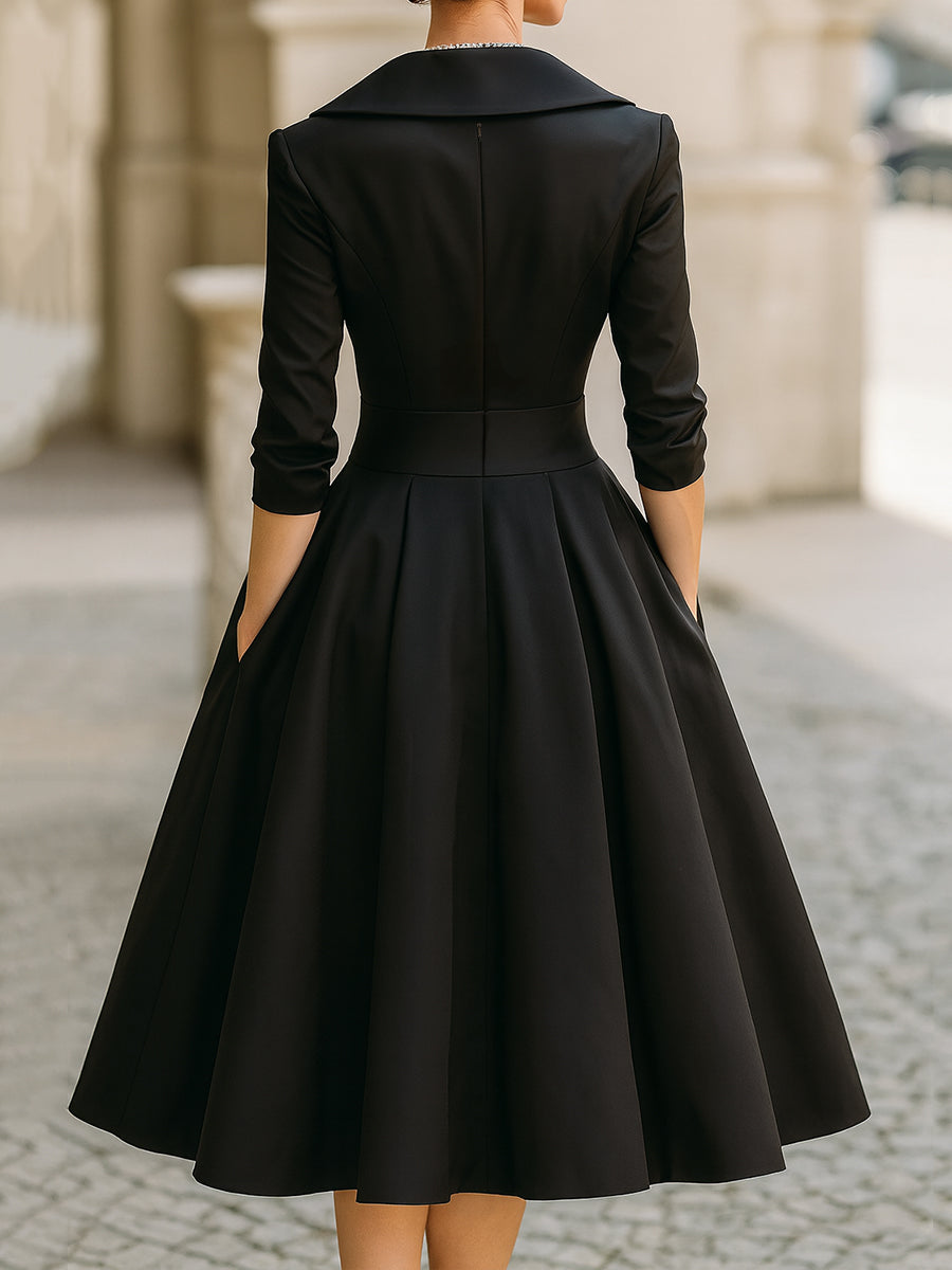 Tessa | Women's Dress with Flattering Wrap Design & Midi Length 3