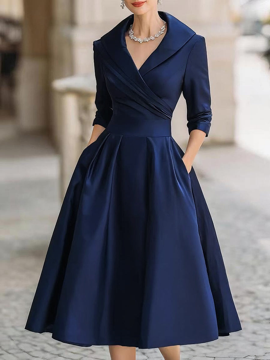 Tessa | Women's Dress with Flattering Wrap Design & Midi Length 4