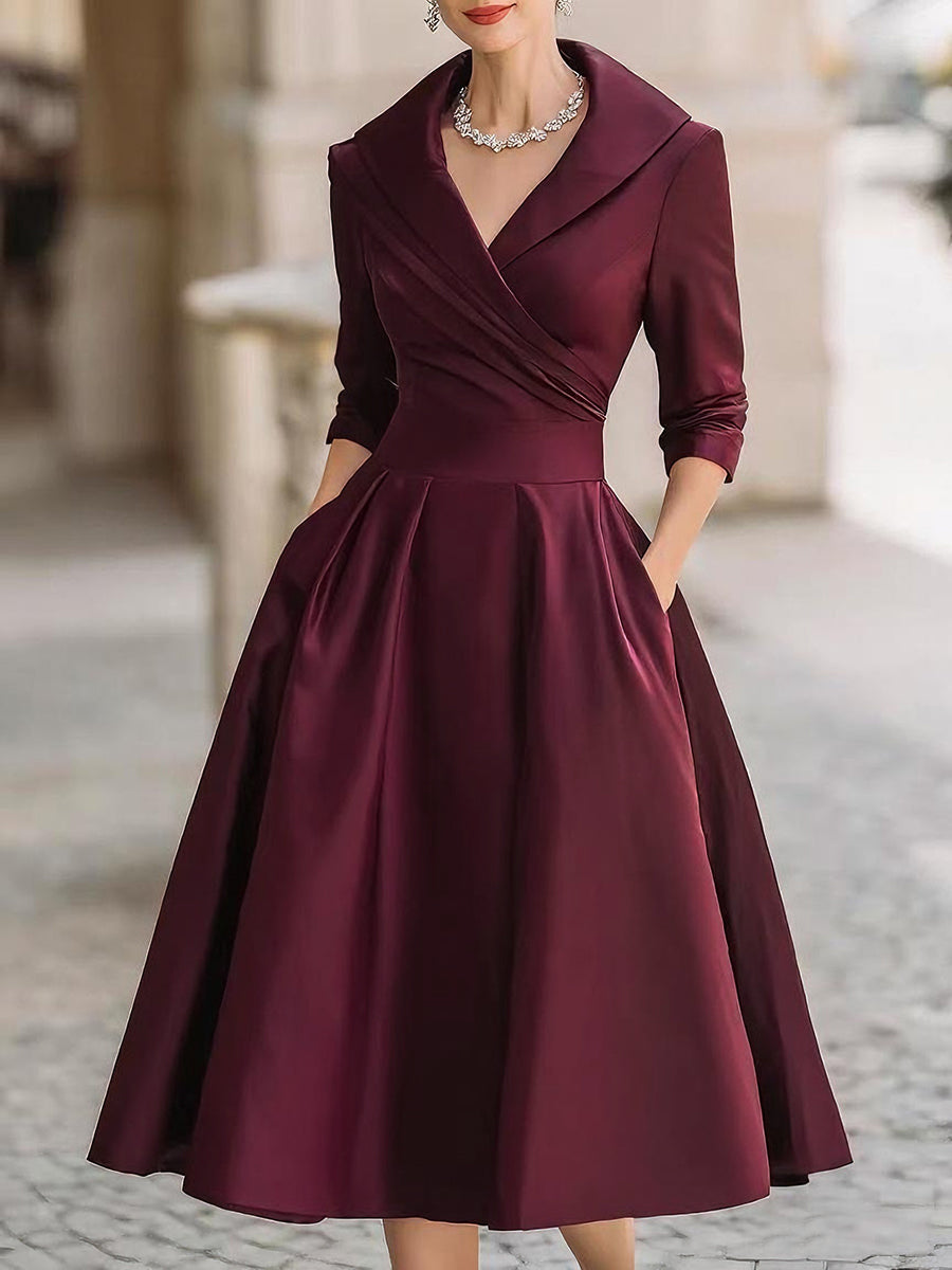 Tessa | Women's Dress with Flattering Wrap Design & Midi Length 5