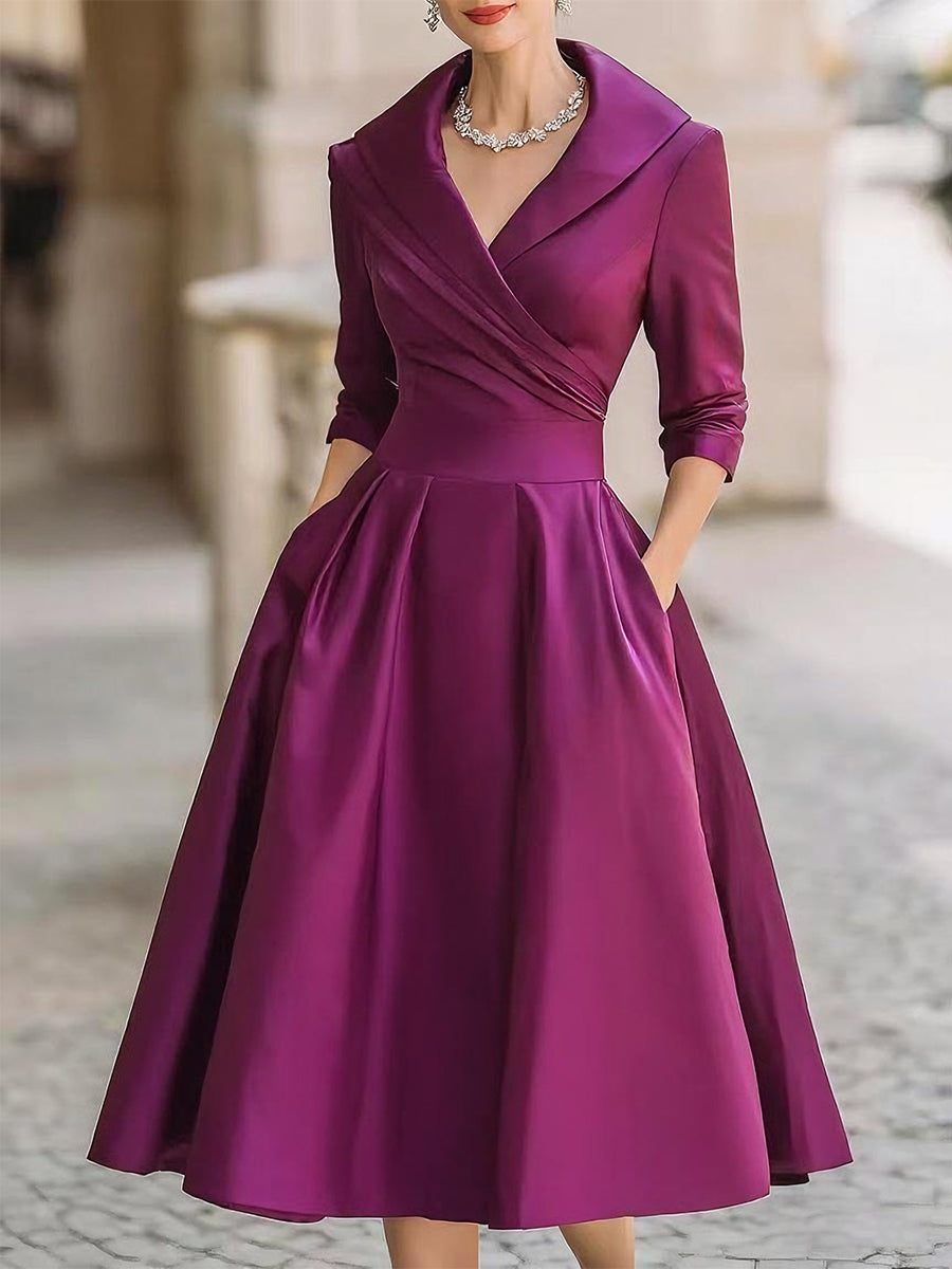 Tessa | Women's Dress with Flattering Wrap Design & Midi Length 7