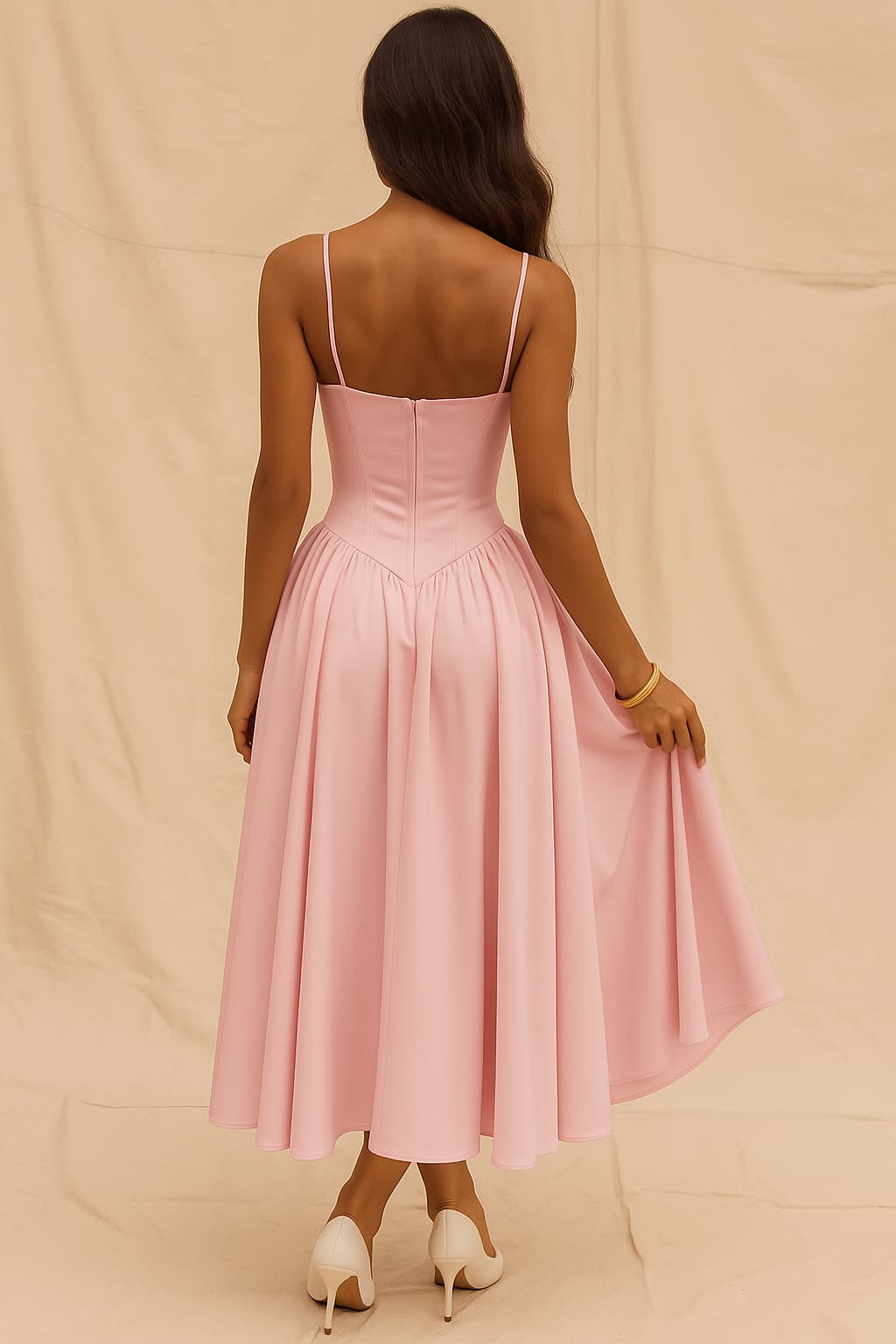 Zoe Collection | Women's Formal Dress with Long Sleeve & A-Line Skirt 1