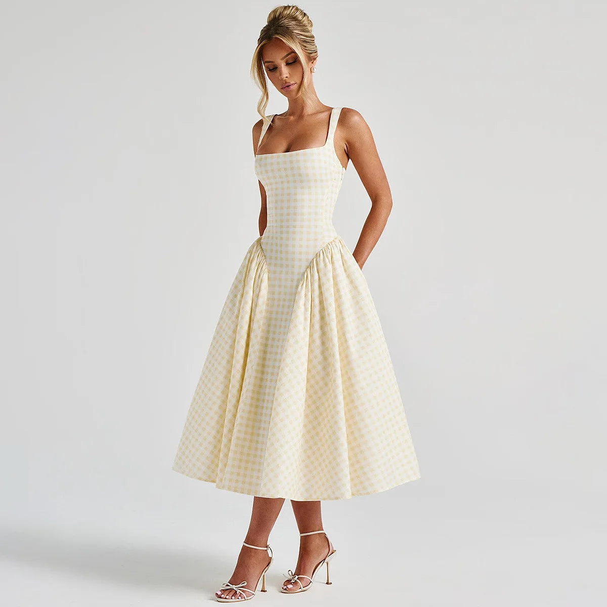 Zoe | Stylish Pastel Summer Dress with A-Line Skirt 0