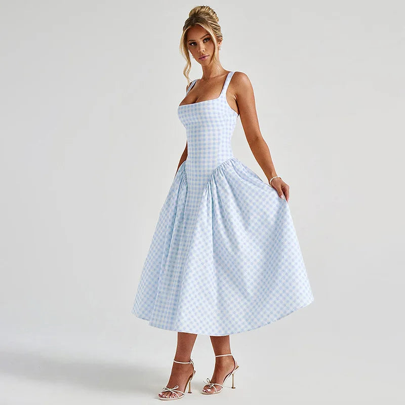 Zoe | Stylish Pastel Summer Dress with A-Line Skirt 7