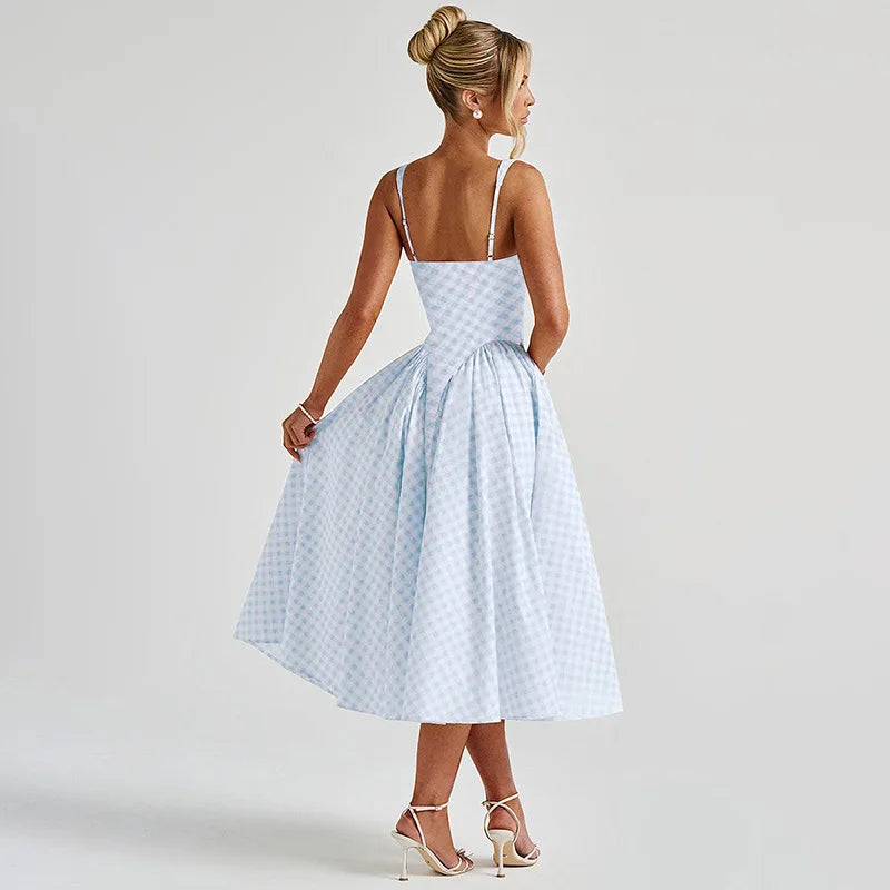 Zoe | Stylish Pastel Summer Dress with A-Line Skirt 8