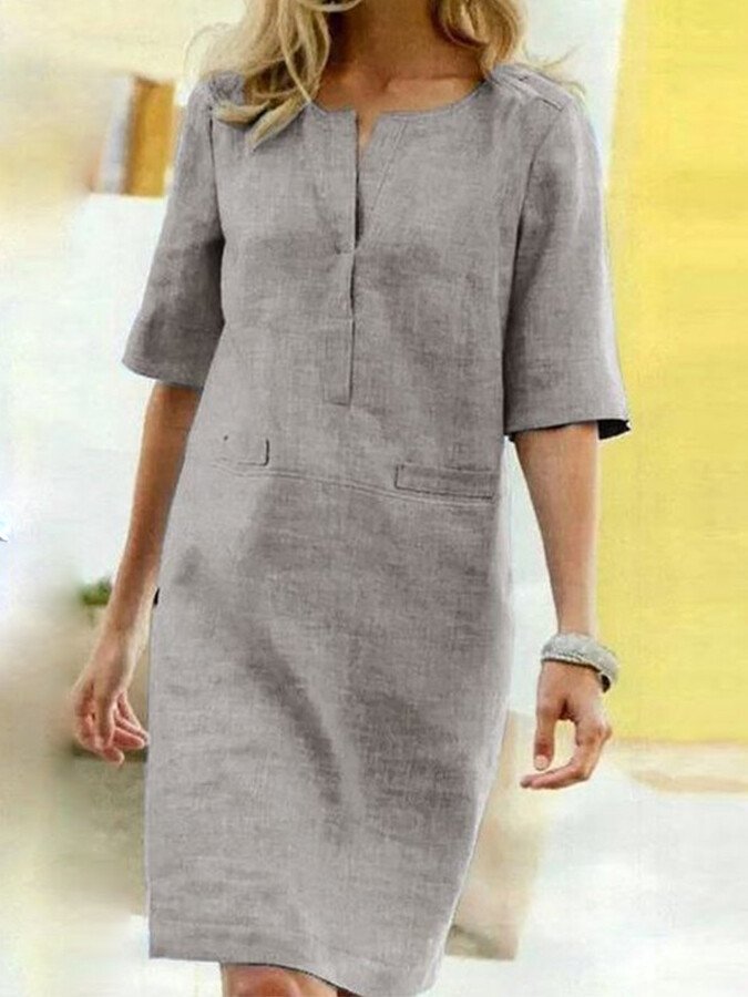 christina-womens-split-neck-3-4-sleeve-shift-dress-img3.jpg