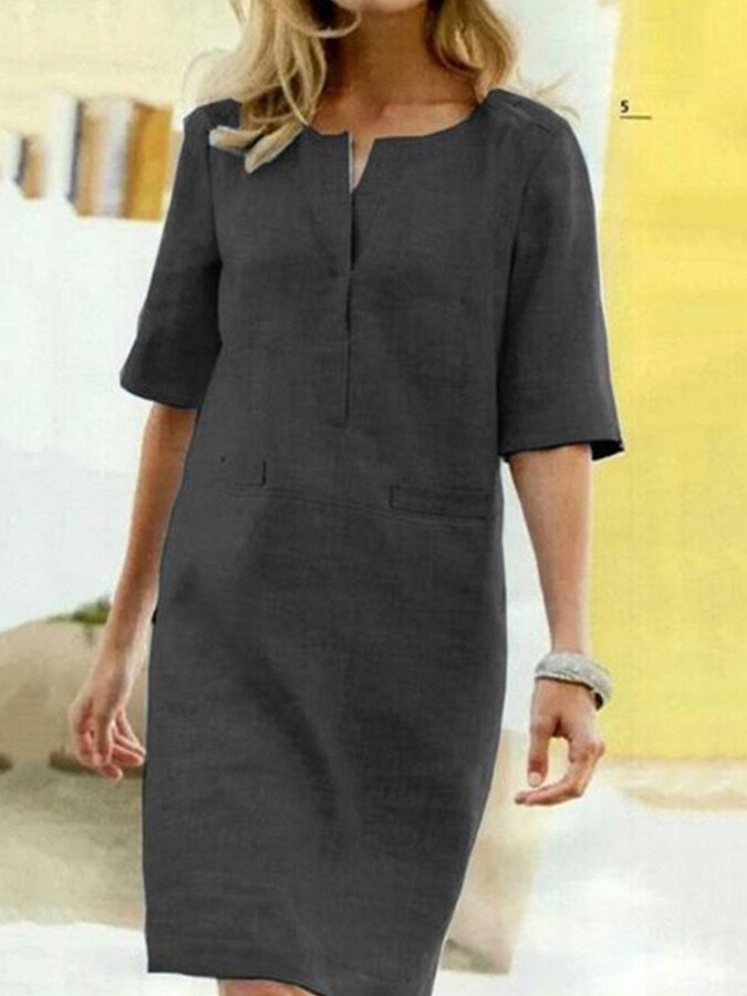 christina-womens-split-neck-3-4-sleeve-shift-dress-img6.jpg