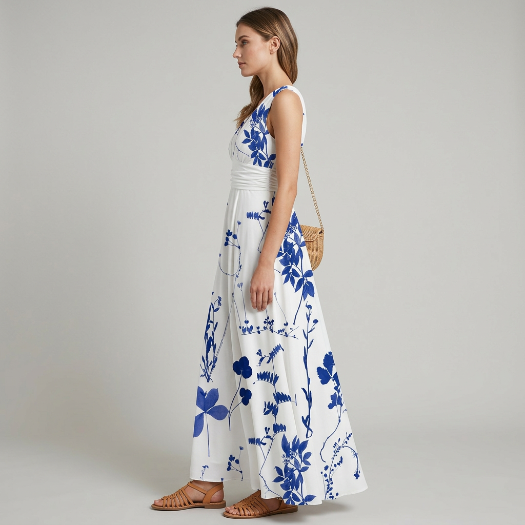 Mary | Floral Wedding Guest Maxi Dress