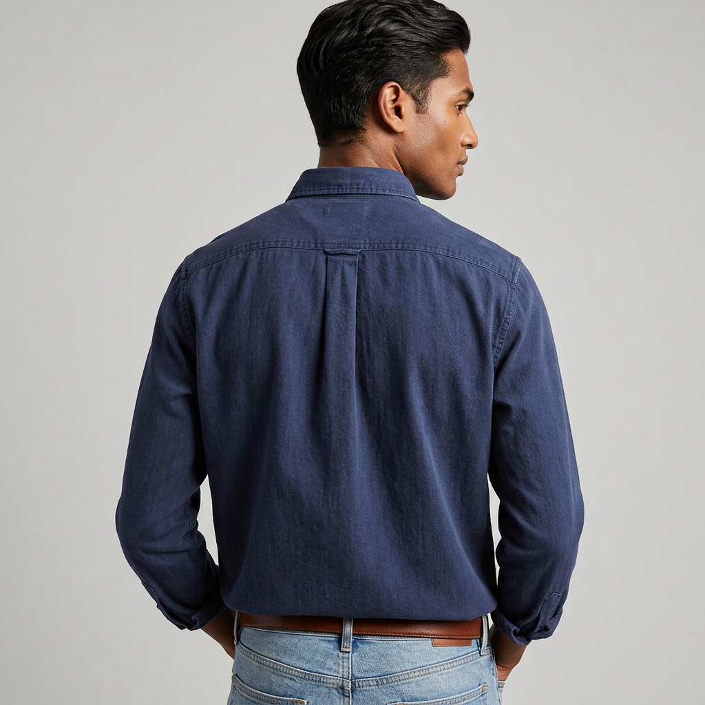 Men’s Denim Blend Button-Up Shirt