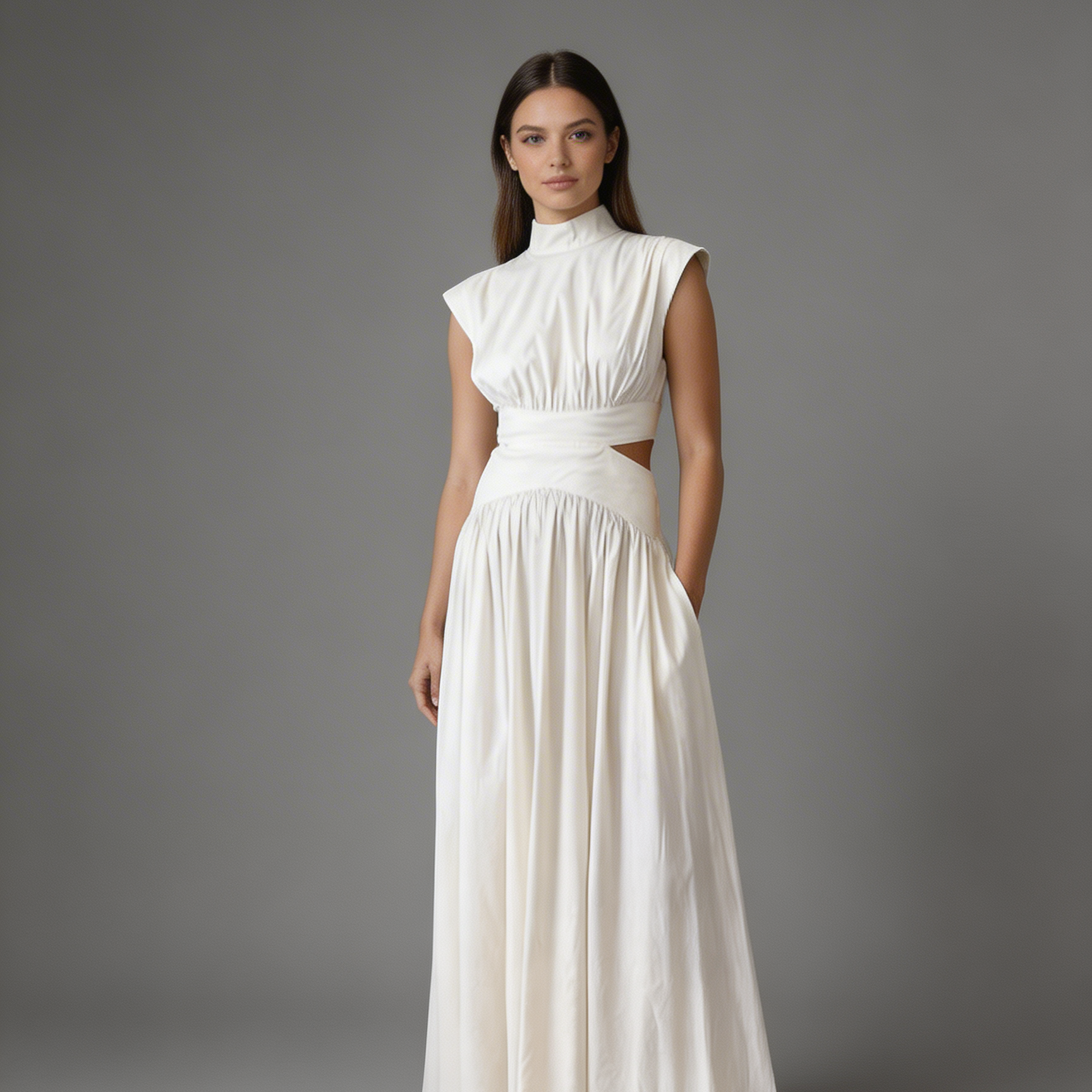 Adriana | Mock Neck Maxi Dress