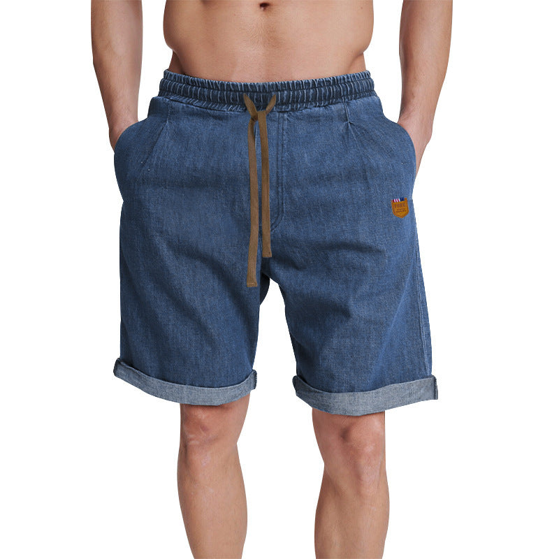 kyle-mens-casual-denim-shorts-elastic-waistband-drawstring-img1.jpg
