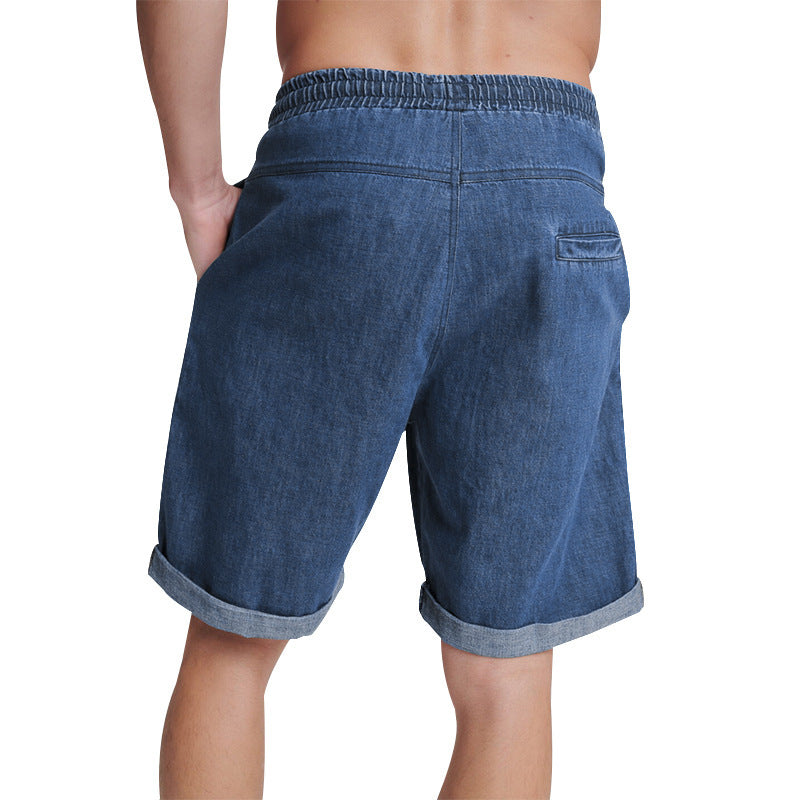 kyle-mens-casual-denim-shorts-elastic-waistband-drawstring-img2.jpg
