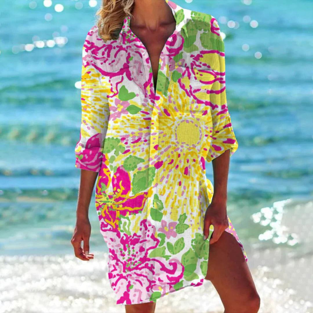 ruth-womens-tropical-print-shirt-dress-3-4-sleeve-beach-cover-up-img2.jpg