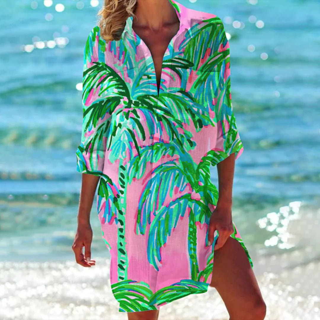 ruth-womens-tropical-print-shirt-dress-3-4-sleeve-beach-cover-up-img3.jpg